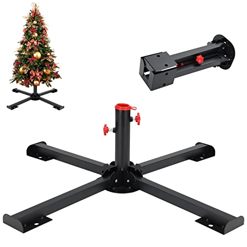 Barcetine Faltbarer Weihnachtsbaumständer – robuster Weihnachtsbaumständer Basis 1,8   3 m künstliche Bäume – Edelstahl Metall Weihnach tsbaumhalter Zuhause, Party Dekoration