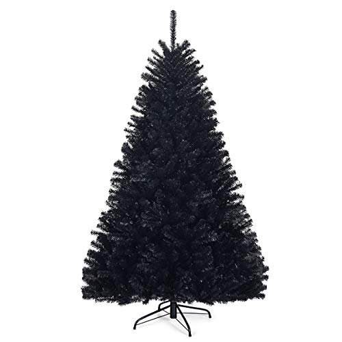 GYMAX Künstlicher Weihnachtsbaum 180/225 cm, Christbaum mit 1036/1258 Spitzen, Kunstbaum Tannenbaum mit Metallständer, Material PVC, für Zuhause, Geschäft, Büro, Schwarz (180 cm) GYMAX Künstlicher Weihnachtsbaum 180/225 cm, Christbaum mit 1036/1258 Spitzen, Kunstbaum Tannenbaum mit Metallständer, Material PVC, für Zuhause, Geschäft, Büro, Schwarz (180 cm)