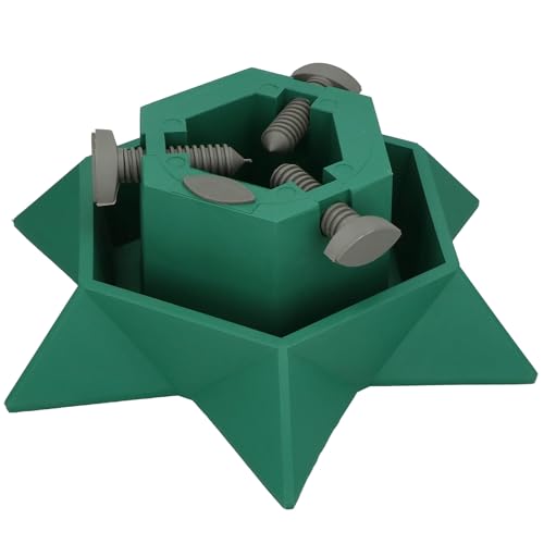 KOTARBAU® Weihnachtsbaumständer mit Wassertank - Christbaumständer - für Baumhöhe bis 2 m - Tannenbaumständer - Kunststoff - Sternförmig - Grün