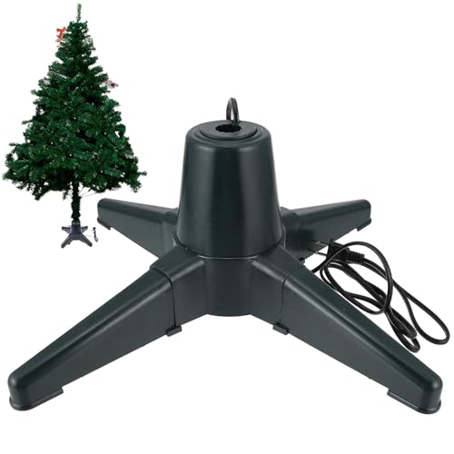 FAcoLL Weihnachtsbaumständer, elektrisch drehbarer Baumsockelständer für 360°-Präsentation, Verstellbarer künstlicher Baumhalter, für Festliche Präsentationen im Innen und Außenbereich 40cm