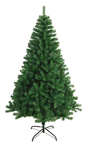 SOLAGUA NAVIDAD Künstlicher Weihnachtsbaum mit extra gefüllten Lamettablättern, 150–300cm Tanne mit Metallstütze (Grün, 180cm 617Tips)