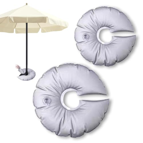 2 Stück Gewichte Für Sonnenschirmständer,38 Cm/50 Cm Kaliber Gewichtssäcke Sonnenschirm,Wasser Gewichtssack Bag,U-Förmige Flaggen Gewichtstasche,Mit Wasserfüllung,Für Schirme Balkon Strand Terrasse