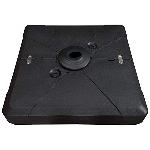 PURPLE LEAF Sonnenschirmständer, Schirmständer, Ampelschirmständer, befüllbar mit Wasser oder Sand, Gewichtsbasis 150 kg, Schwarz