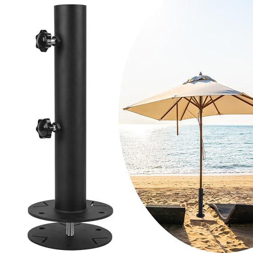 VANROUG Universal Granit Umbrella Stand Tube Stone Umbrella Tube Base for Outside, Heavy Duty Parasol Base Umbrella Pole Mount Stand Tube Set, Table Umbrella Tube Bracket, DIY Umbrella Stand Parts