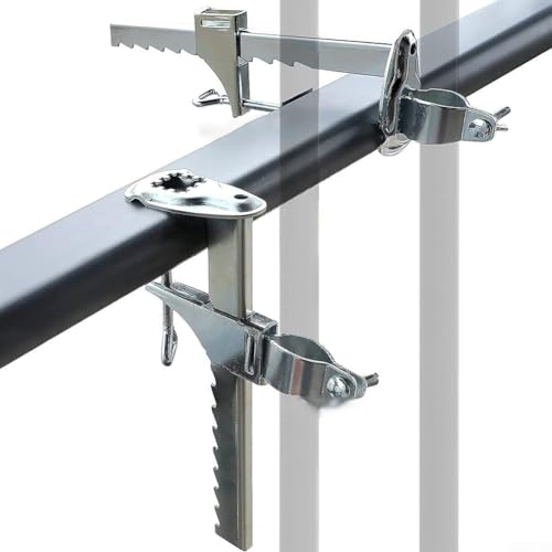 Besttoolifes Sonnenschirmhalter max.32mm horizontal/max.25mm vertikal, Balkonklemme für Gartenschirme, verzinkter Stahl Sonnenschirmhalter passend für Balkon und Deckgeländer