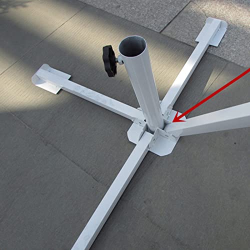 Tragbarer, faltbarer Schirmständer, weiß, leicht und kompakt, für den Außenbereich, ideal für Strand, Terrasse und Camping, einfach zu tragen und aufzubauen