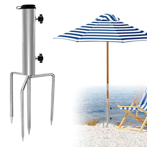 LXYYDS Abnehmbarer Sonnenschirmhalter, Sonnenschirmständer mit Rasendorn, Schirmständer Erdspieß, Erdspieß Sonnenschirm im Freien, Sonnenschirmständer für Rasen, für Angeln, Garten, Strand
