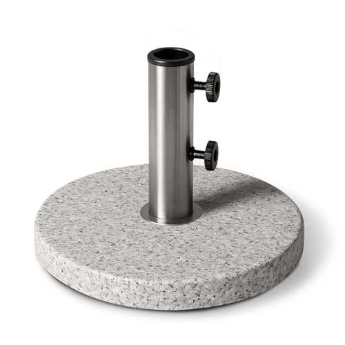 KEPLIN Sonnenschirmständer 12 kg – robuster Granit-Terrassenschirm-Ha lter für Garten, Outdoor-Möbel, Überdachung, Pavillon, Markise – wetterbeständig – passend für 45 mm Stange (12 kg, Granit) KEPLIN Sonnenschirmständer 12 kg – robuster Granit-Terrassenschirm-Ha lter für Garten, Outdoor-Möbel, Überdachung, Pavillon, Markise – wetterbeständig – passend für 45 mm Stange (12 kg, Granit)