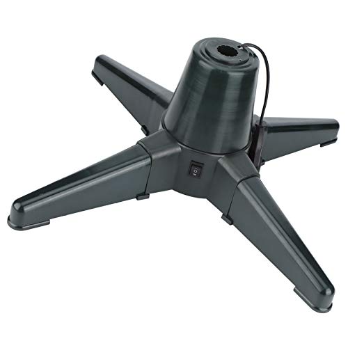 Keenso Elektrisch Drehbarer Weihnachtsbaumständer – um 360 Grad Drehbarer Sockel für Heimdekorationen – Geeignet für 1,8–2,1 M Große Bäume – Stabiles Kunststoffmaterial (50cm)