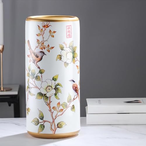Regenschirmhalter aus Keramik im Vintage-Stil, stilvoller Schirmständer für den Eingangsbereich und Ornamente, dekorativer Schirmständer für Zuhause, Büro oder Flur