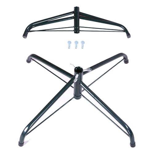 Vuggdt Weihnachtsbaumständer | 40/50 cm Baumhalter Basis mit Schrauben | Metall-Baumständer Halter | Faltbare Weihnachtsbaumhalterung | Ersatz für künstliche Baumhalterung