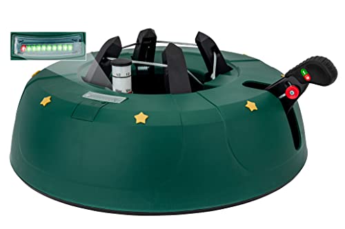 Star Max by F H S, Select 5, Farbe grün, patentierter LED Füllstandsanzeige,Modell 2022, Baumhöhe bis 4,50 m, Weihnachtsbaumständer Fusshebelfunktion und Einseiltechnik