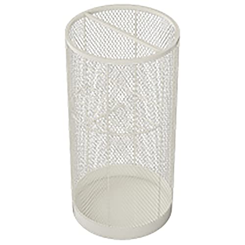 GUIXAN Schirmständer, runder, atmungsaktiver Schirmkorb mit Rutschfester Unterseite, Schirmständer aus Metallgeflecht für den Flur des Apartmentbüros, tragbarer Schirmständer/weiß/25 cm *
