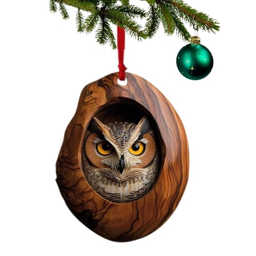 Acryl Baum Anhänger - Weihnachtsbaum Tier Muster 2D Acryl Ornament - Niedliche Tier Hängende Ornamente - Wohnzimmer Schlafzimmer Garten Saisonale Dekoration für Weihnachtsbaum Decke