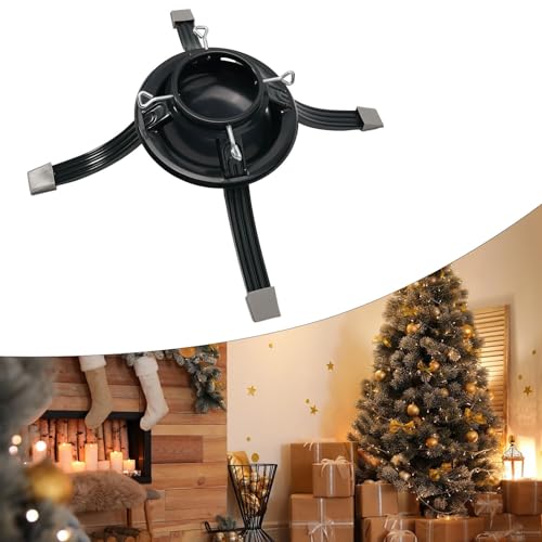 Weihnachtsbaumständer mit großem Durchmesser aus Metall, perfekt geeignet für schwere lebende Bäume mit maximaler Stützfunktion (mittel)