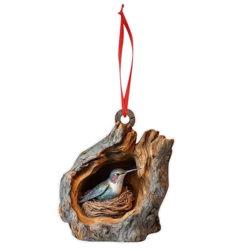 Weihnachtstier Hängende Ornamente, Weihnachtsbaum Tiermuster 2D Acryl Ornament Wald Tier Dekoration, Saisonale Dekoration für Weihnachtsbaum Decke Weihnachtsdekor Andenken Geschenke