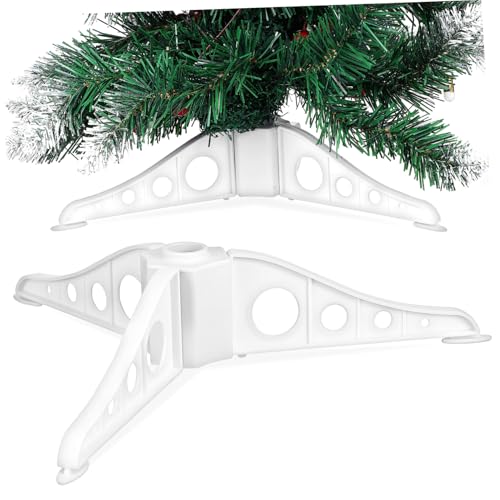 LOLIPPYY Weißer Stabiler Weihnachtsbaumständer Dreieckiger Basis DIY Bastelzubehör für Künstlichen Christbaum Weihnachtsdekoration Home Xmas Tree Supplies