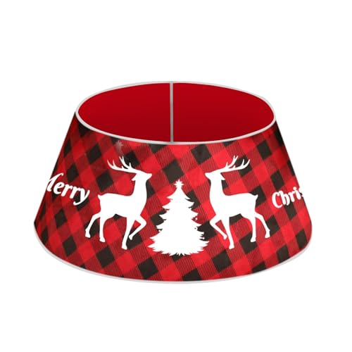 Weihnachtsbaum Korb, Christmas Tree Skirt, Christmas Tree Kragen, Weihnachtsbaum Korb, Weihnachtsbaumständer Abdeckung, Ø 60 X 20 cm, Faltbares, Wiederverwendbares Festliches Ringdesign