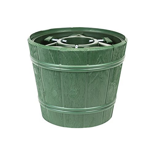 Christbaumständer Kunststoff D 30 cm grün Holzdekor Weihnachtsbaumständer