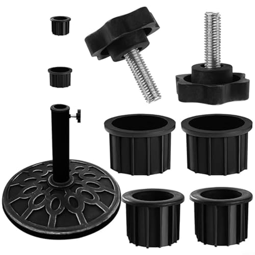 SMZhomeone 6 Teiliger Schirmständer Ersatzteil Sonnenschirmständer Schirmhalter Adapter Hof Schirmständer Zubehör Rohrbolzen Befestigungshalterung Zubehör