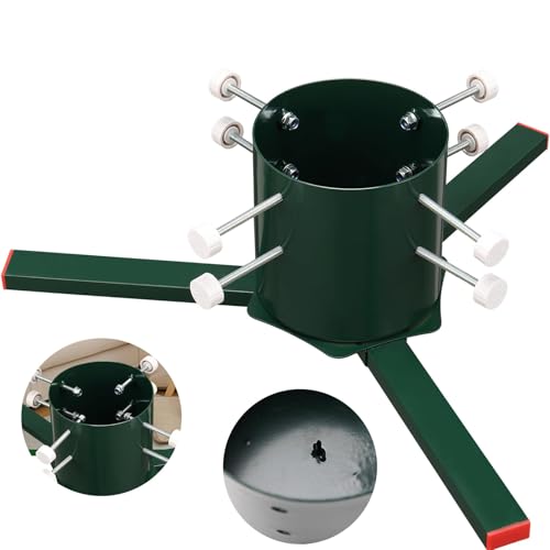 Starbover Weihnachtsbaumständer für lebende Bäume, Christbaumständer Metall für Stämme von von 6-18cm, Tannenbaumständer Weihnachtsbaumhalter Stand für bis zu 10FT lebenden&künstlichen Bäumen, Grün Starbover Weihnachtsbaumständer für lebende Bäume, Christbaumständer Metall für Stämme von von 6-18cm, Tannenbaumständer Weihnachtsbaumhalter Stand für bis zu 10FT lebenden&künstlichen Bäumen, Grün