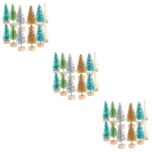 Ciieeo 180 STK Mini-Weihnachtsbäume künstliche weihnachtsbäume Artificial Christmas Tree künstliche Mini-Weihnachtsbaumverzie rungen Schleife ziehen Dekor weihnachtsdeko