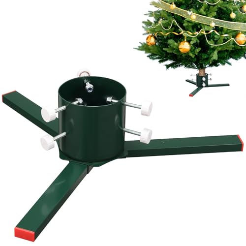 DAKEPOLE Weihnachtsbaumständer, Stabile Abnehmbare Weihnachtsbaumständer Baumhalter für Lebenige Weihnachtsbaum Stämme, Grün Christbuamständer Passt bis zu 140mm Diameter Bäume