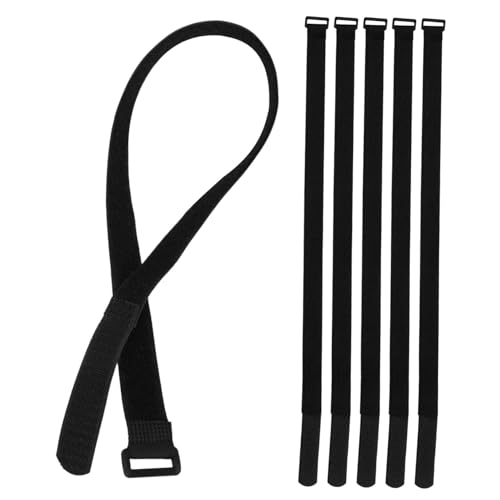 Kisangel 6 Stück Zubehör für Gartenschirme Sonnenschirmständer Terrasse faltbar drehbarer Sonnenschirmmast verstellbare Schirmgurte Trageschirmgurt tragbarer Tragegurt Polyester Black