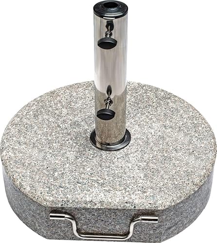 Primaster Granit Schirmständer Sonnenschirmständer Ø 45cm Rollen Schirmhalter