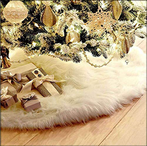 78cm Weihnachtsbaumdecke Rock Weiß Plüsch Decke Deko Weihnachtsdeko