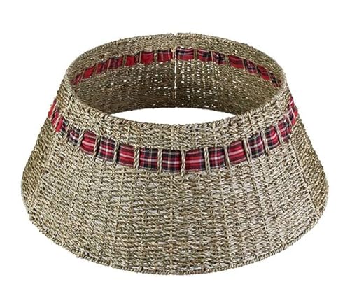 Meisterhome Model 1 Kragen/Weihnachtsbaum aus Seegras in Natur Farbe   Ø 60 cm   Ständer Weihnachtsbaumständerhü lle   Abdeckung für Christbaumständer