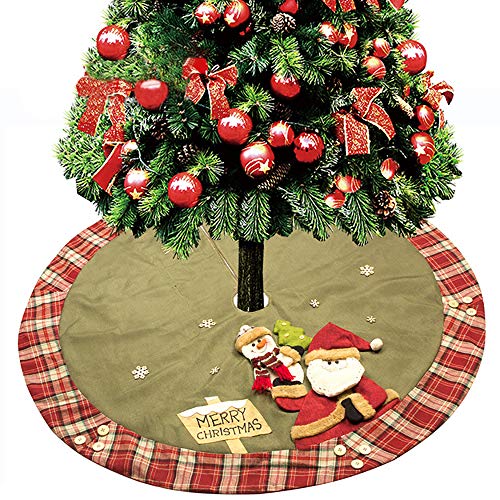 Weihnachtsbaumdecke Baumdecke Design Weihnachtsmann Muster Weihnachten Deko Geschenke Weihnachtsdekoration 48 Zoll / 120CM Durchmesser