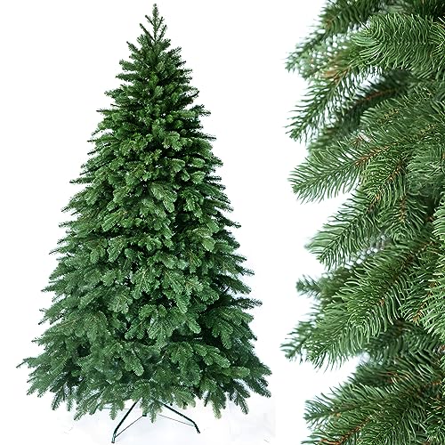 SMEREKA® Künstlicher Weihnachtsbaum 180 cm NORDMANNTANNE - Naturgetreue Spritzguss 100%, Made in EU - Tannenbaum Künstlich mit Ständer aus Metall - Christbaum Christmas Tree
