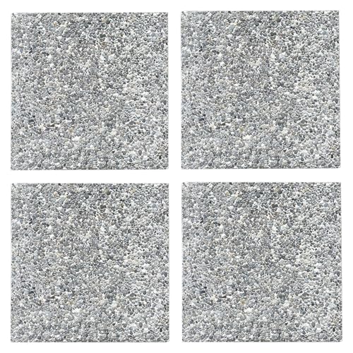 Sicignano | Sonnenschirmständer aus Fliese, 50 x 50 x 4 cm, gewaschener Granit, 22 kg, Stabilisierungsplatte für den Außenbereich, Garten, Terrasse, Bar, Restaurant, Strand (Granit, 1, Fliese)