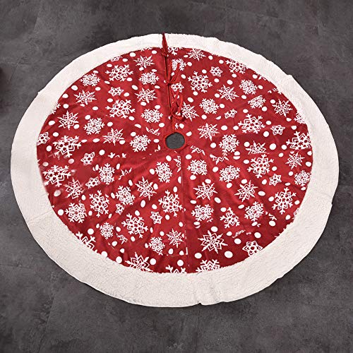 NIBESSER Baumdecke Weihnachtsbaum Rock Christbaumdecke Rund Weihnachtsbaumdecke Christbaumständer Teppich Decke Weihnachtsbaum Deko