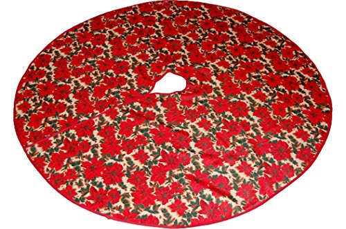 Baumdecke 140 cm Weihnachten Adventsstern Christbaumdecke Weihnachtsbaumdecke pflegeleicht mit Klettband