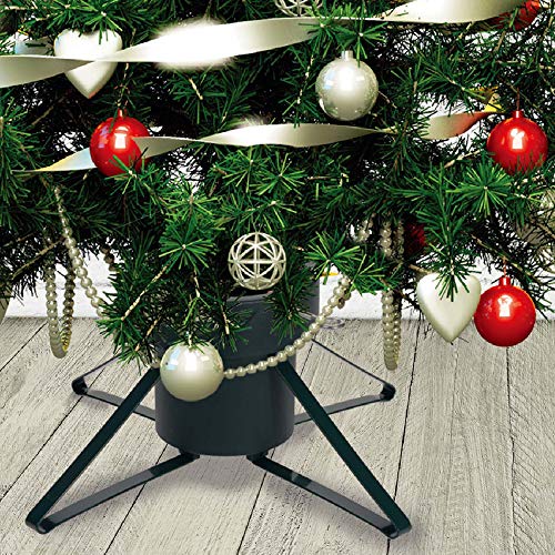 URBNLIVING Weihnachtsbaumständer aus Metall, robuste Klemme, Schwarz , 21 cm