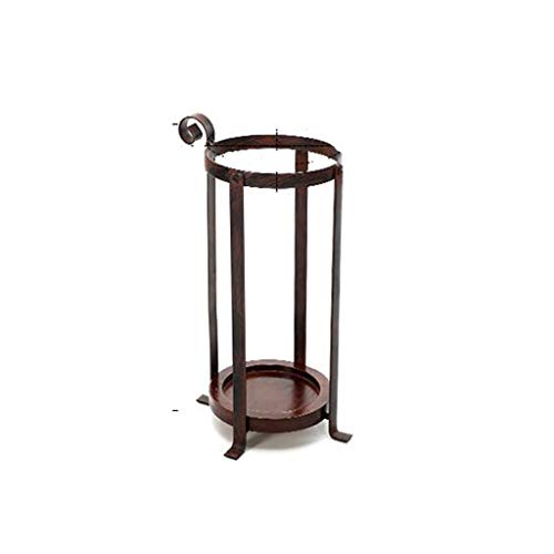 SGLI Home Office Hotel Schirmständer Multifunktionsschirm schwarz Metall Holz Wasser Tablett 23cm × 55cm