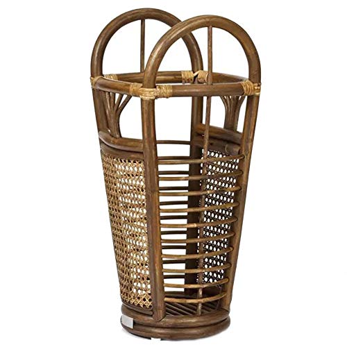 DCRYWRX Schirmständer, Schirmständer Rattan-Korbweide, Gehstock Und Krücken/Regenschirm, Schnell Entwässernd, Rattan-Holz Handgewebt