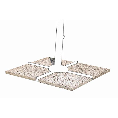 ARREDinITALY Set 4 Sonnenschirmständer 50 x 50 cm Beton