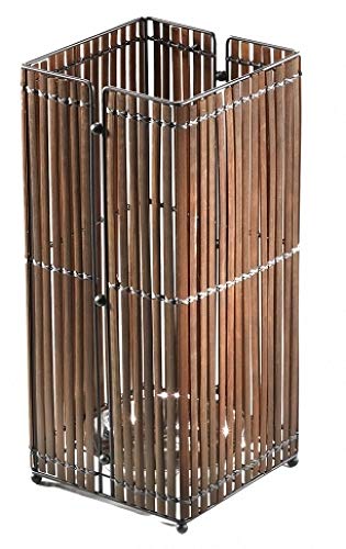 Schirmständer rechteckig Metallrahmen Bambus