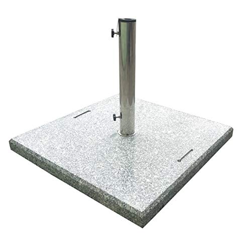 Pure Home & Garden 90 kg XXL Granit Schirmständer Rock, mit Rollen und Reduzierringen