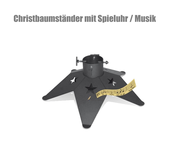 Christbaumständer mit Spieluhr